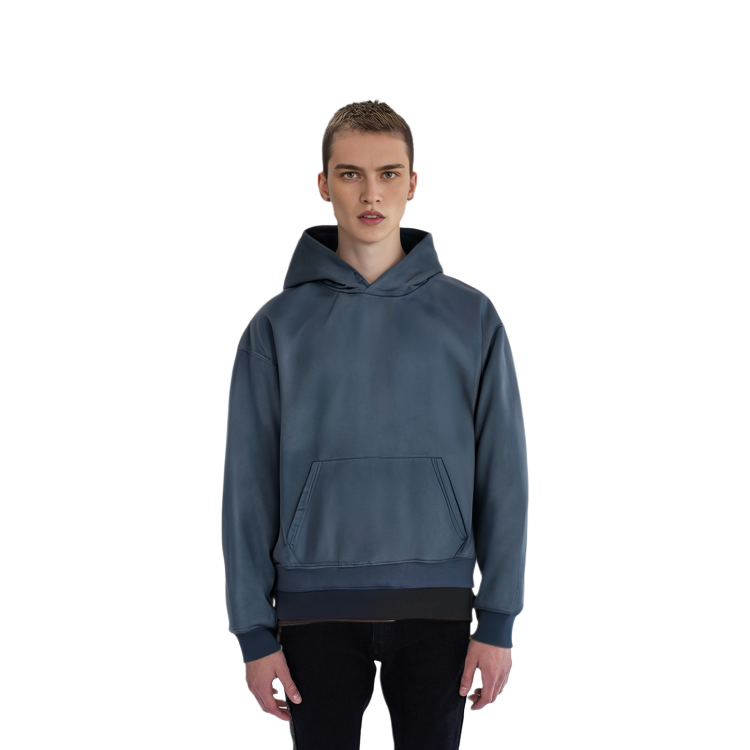 Details for Cav Empt Solid Color Navy Blue Hoodie CES16JK14