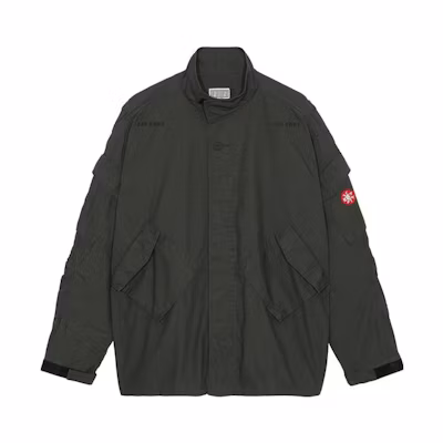 Cav Empt Solid Color Stand Collar Pocket Long Sleeve Jacket Green () CES22JK14