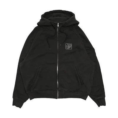 Cav Empt Solid Color Zip Hoodie Black () CES21CS13