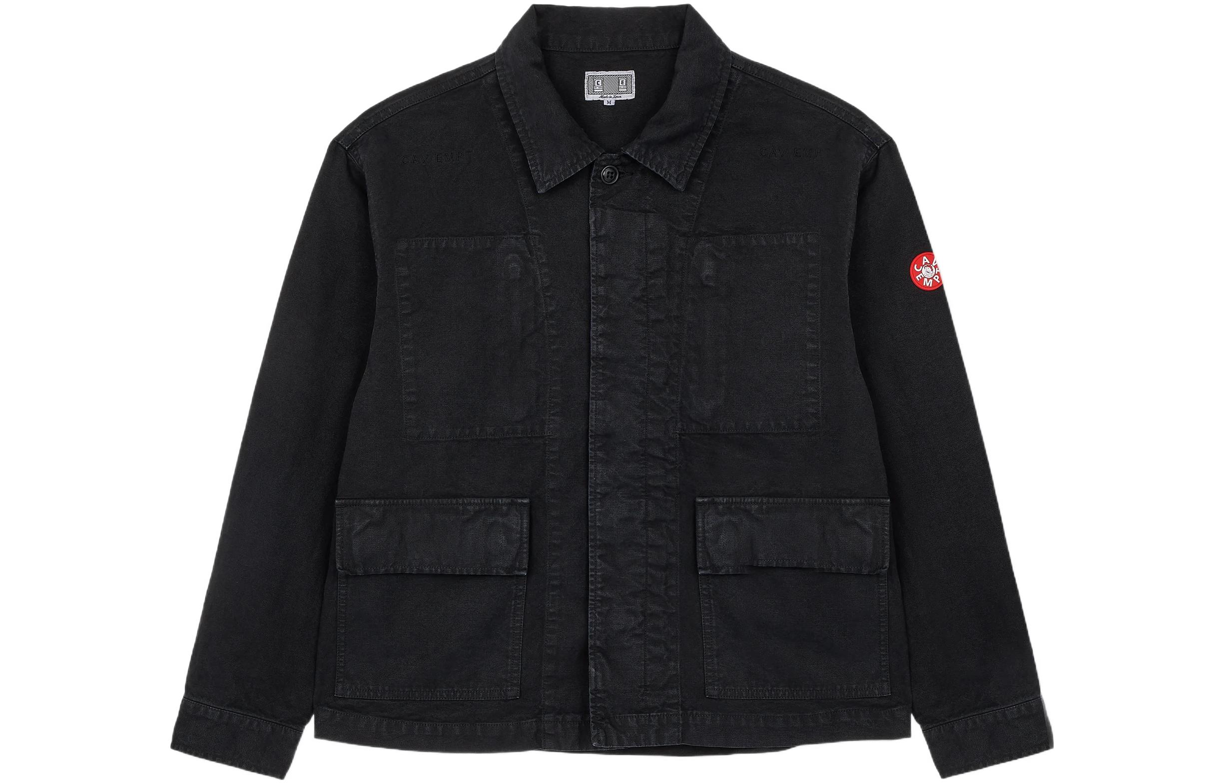 Cav Empt Solid Pocket Utility Long-Sleeve Jacket Unisex Black CES21JK12