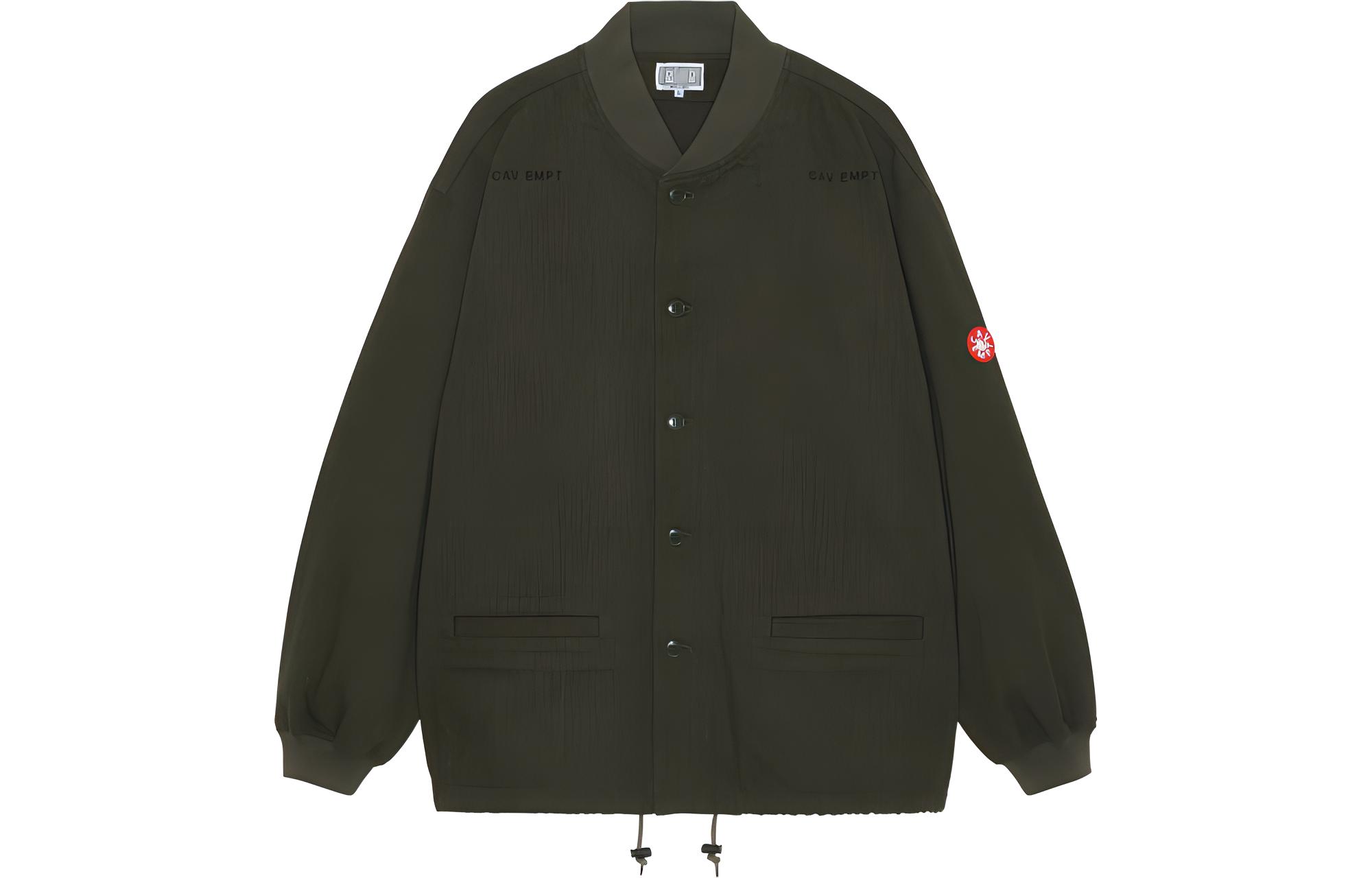 Cav Empt Solid Single-Breasted Casual Long Sleeve Jacket Green () CES11JK06