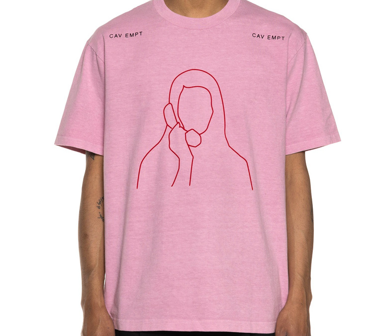 Shop Kaos Unisex Cav Empt SS20 Call Graphic Pink CES17T15