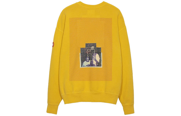 Cav Empt SS21 Aura Tower Print Crewneck Sweatshirt Yellow () CES19CS03