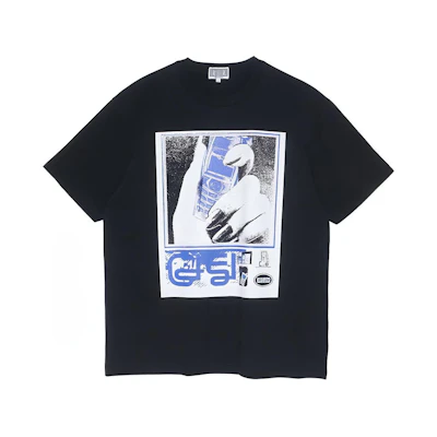 Cav Empt SS21 Black Short Sleeve T-Shirt with Front Print Style CES16T08