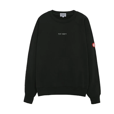 Cav Empt SS21 Graphic Oversized Crewneck Sweatshirt Black CES19CS07