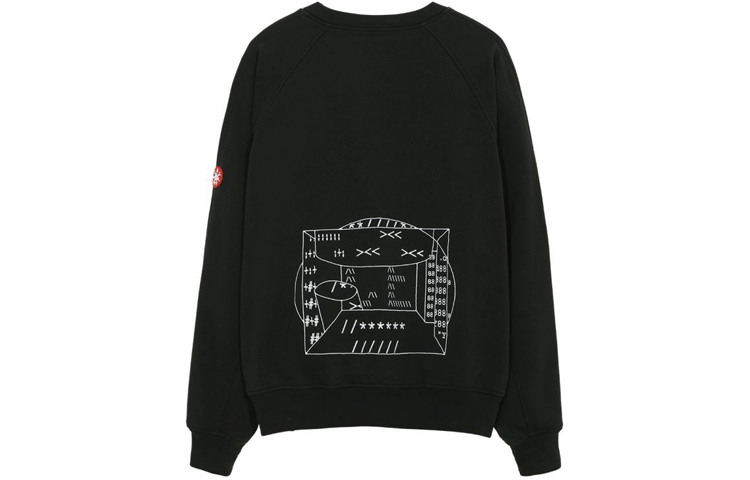 Lookbook キャブエンプト SS21 グラフィック オーバーサイズ クルーネック スウェットシャツ ブラック CES19CS07