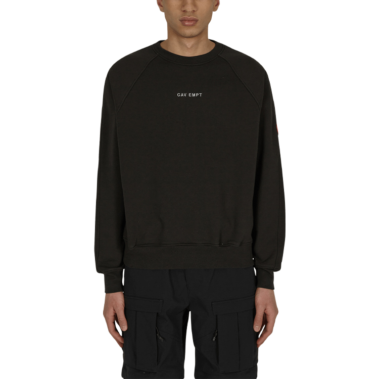 Shop キャブエンプト SS21 グラフィック オーバーサイズ クルーネック スウェットシャツ ブラック CES19CS07