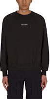 Shop Cav Empt SS21 黑色寬鬆版圖案圓領長袖上衣 CES19CS07