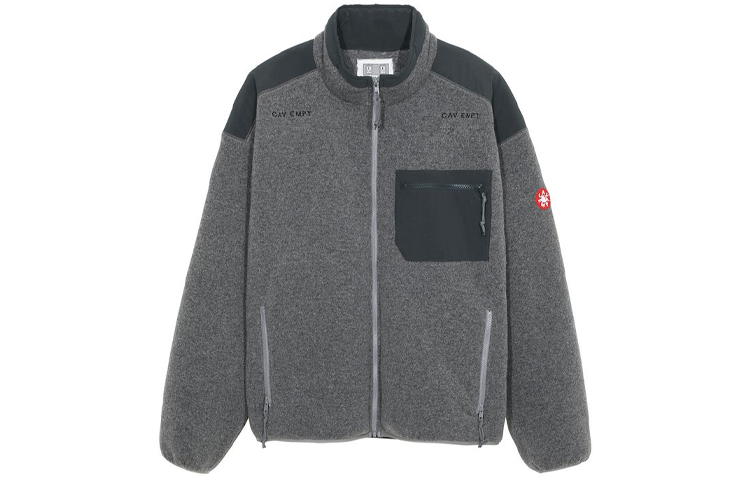 Cav Empt SS21 Gray Logo Pattern Zip-Up Jacket CES19CS22