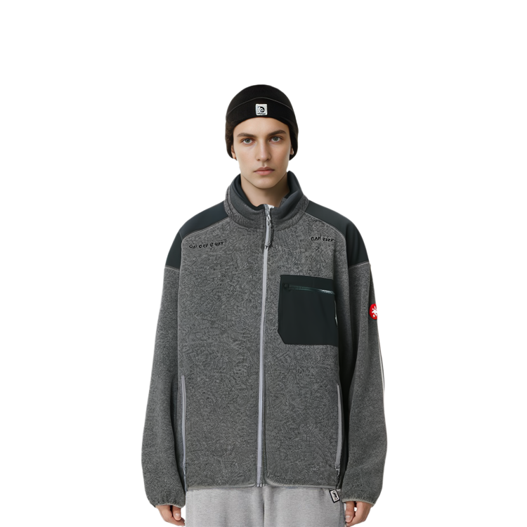 Details for キャブエンプト SS21 グレー ロゴ パターン ジップアップジャケット CES19CS22