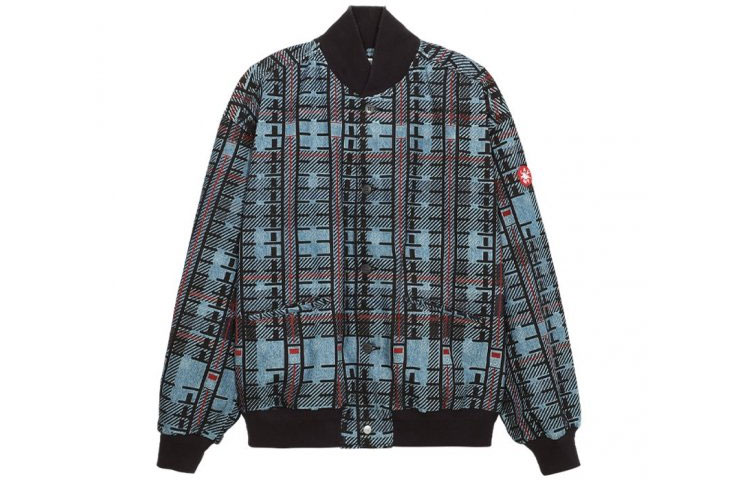 Cav Empt SS21 Indigo Plaid Denim Jacket with Shoulder Embroidery Unisex. CES19JK11