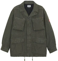 Cav Empt SS21 Khaki Multi-Pocket Zip Patch Collared Jacket Menswear CES19JK17 Cav Empt SS21 Khaki Multi-Pocket Zip Patch Collared Jacket Menswear CES19JK17