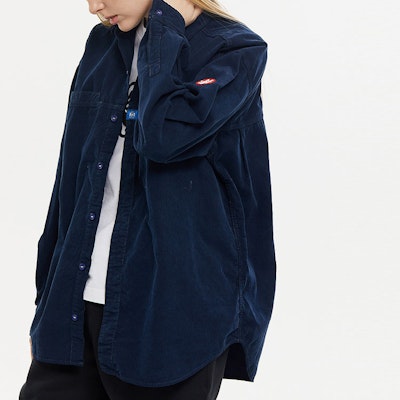 Cav Empt SS21 Logo Print Long Sleeve Shirt Unisex Blue CES19SH01 Details for Cav Empt SS21 Logo Print Long Sleeve Shirt Unisex Blue CES19SH01