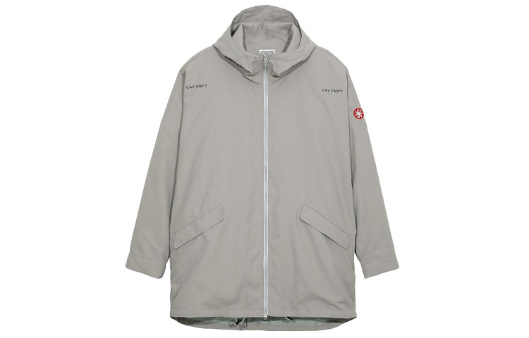 Cav Empt SS21 Minimalist Zip Hoodie Jacket Unisex - Light Grey CES19JK15