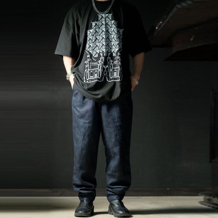 Shop Cav Empt SS21 Celana Jeans Wide-Leg Fit Santai Denim. CES19PT04