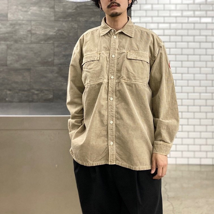 Shop キャブエンプト SS22 メンズ コーデュロイ マルチポケット 長袖シャツ CES21SH02