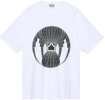 Cav Empt SS22 Geometric Print Crewneck Casual T-Shirt White Tee CES22T01 Cav Empt SS22 Geometric Print Crewneck Casual T-Shirt White Tee CES22T01