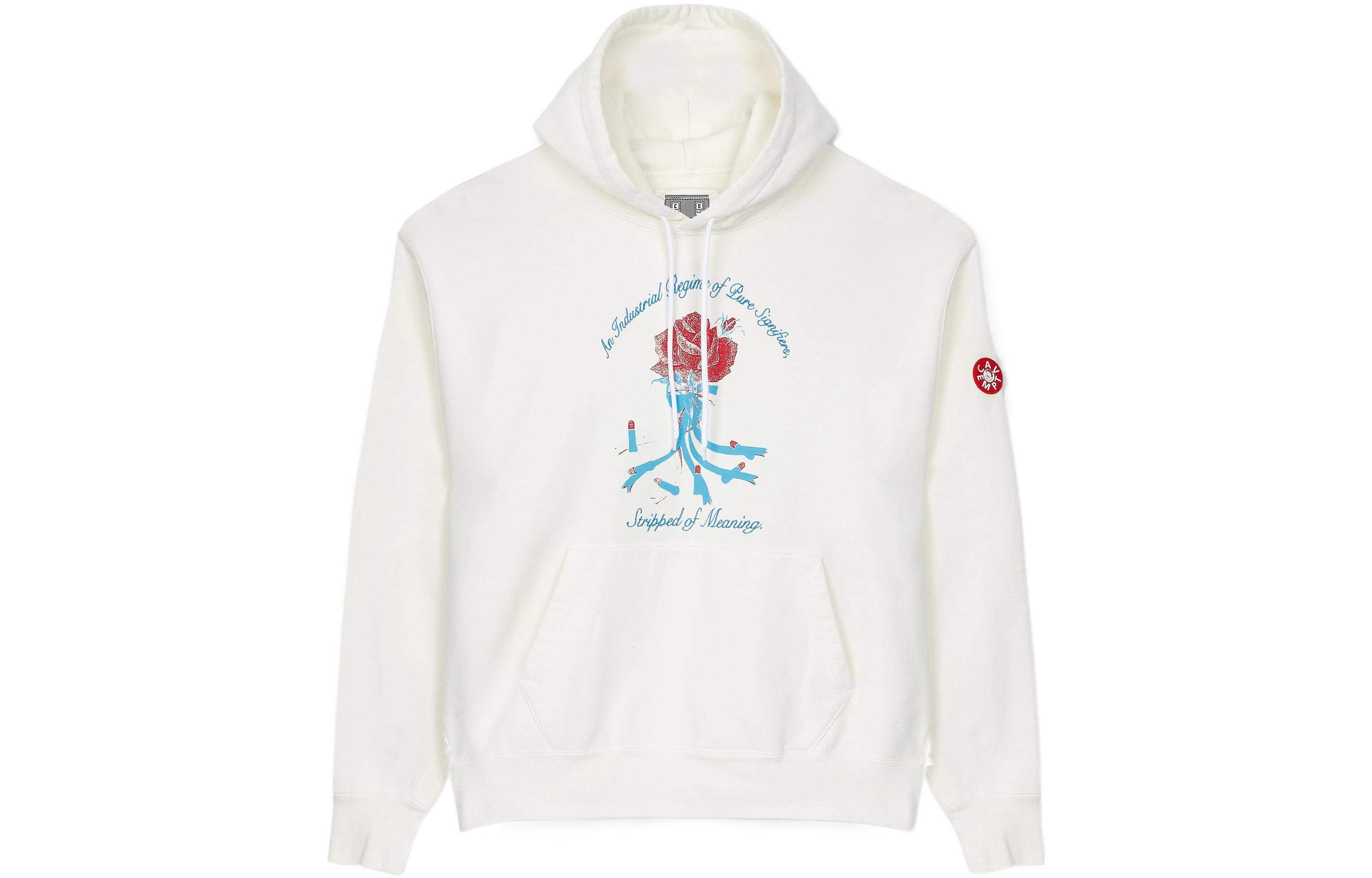Cav Empt SS22 Industrial Regime White Floral Heavy Hoodie Unisex. CESS220136