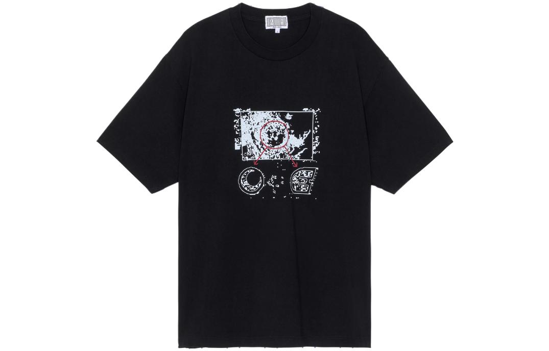 Cav Empt SS22 KL Pareidolia Graphic Print Crewneck Tee Black CES22A02