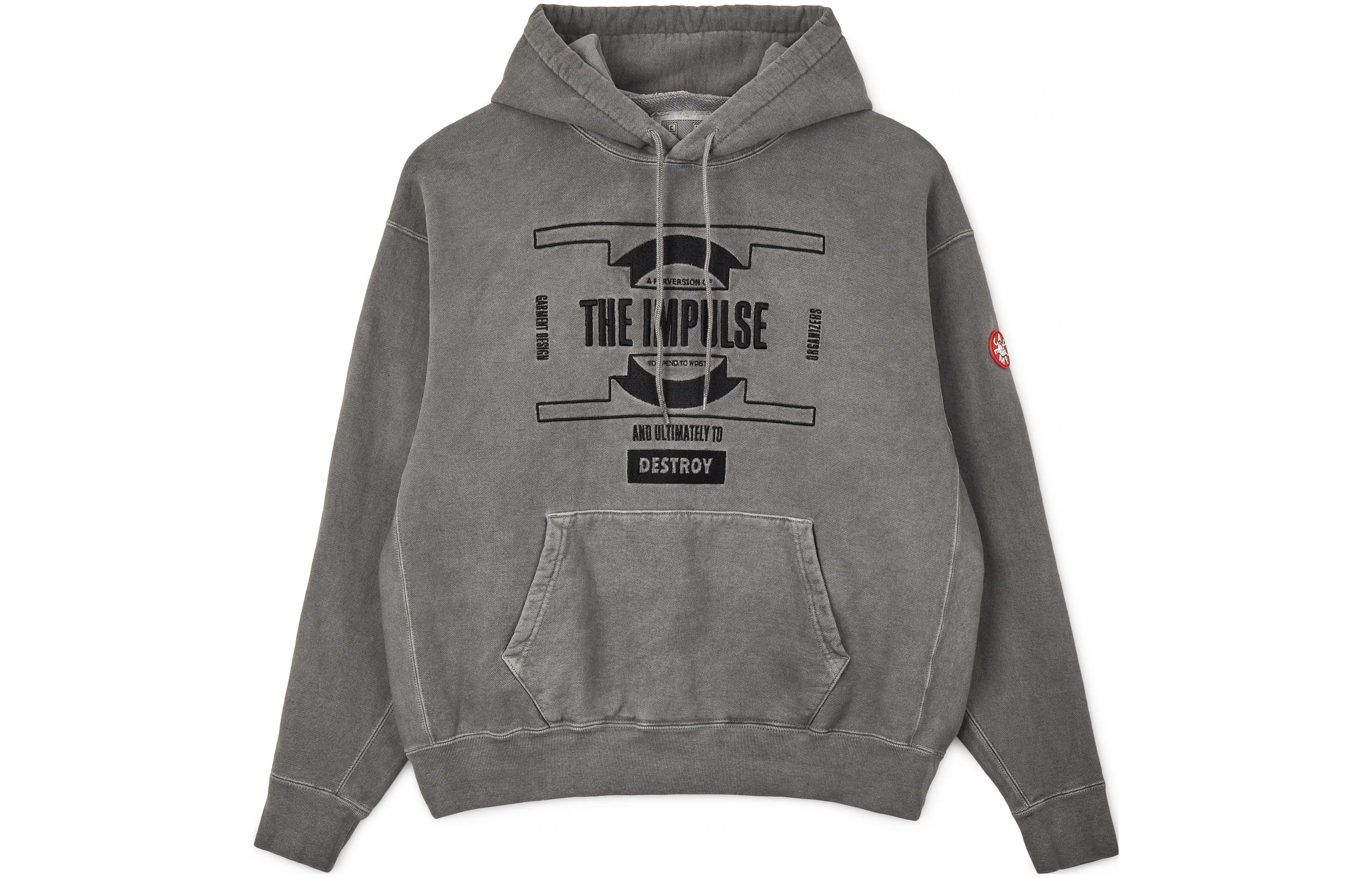Cav Empt SS22 Overdye Impulse Heavy Hoodie Grey Embroidered Logo Unisex CES21CS12 圖 2