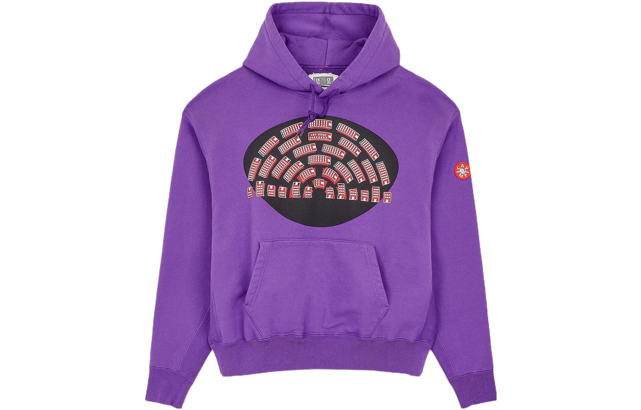 Cav Empt SS22 Purple Graphic Print Pullover Hoodie CEC21CS06