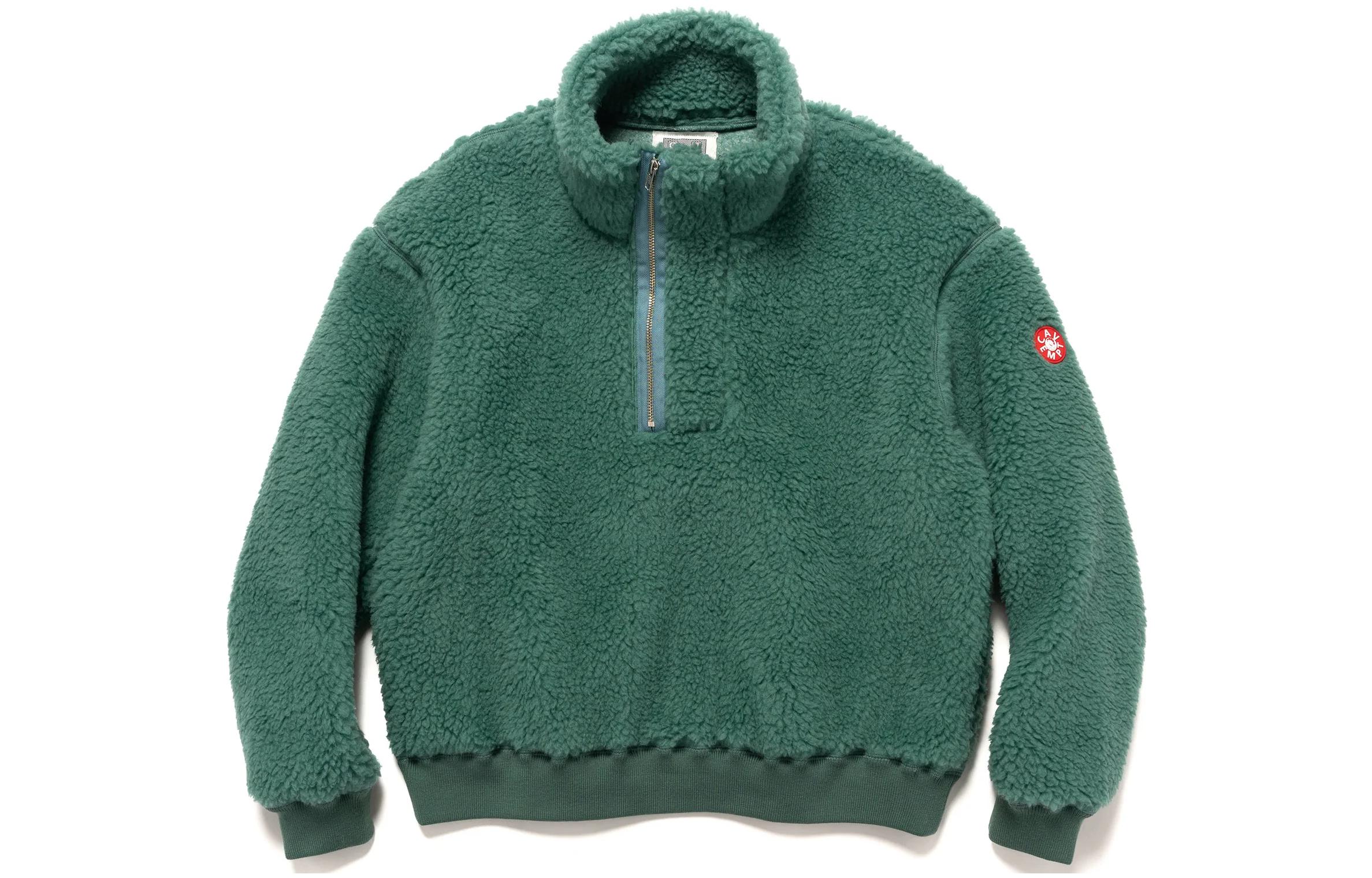 Order Cav Empt SS23 綠色半拉鏈衛衣附簡約標誌貼章款式。 CES22CS25