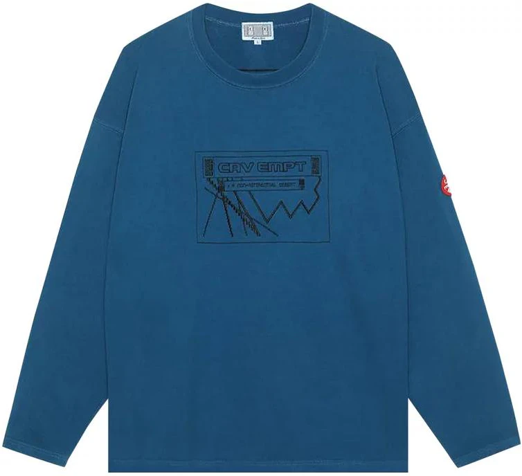 cav-empt-ss-23-blue-letter-graphic-crewneck-loose-long-sleeve-sweatshirt-men-ces-23-lt-04-navy