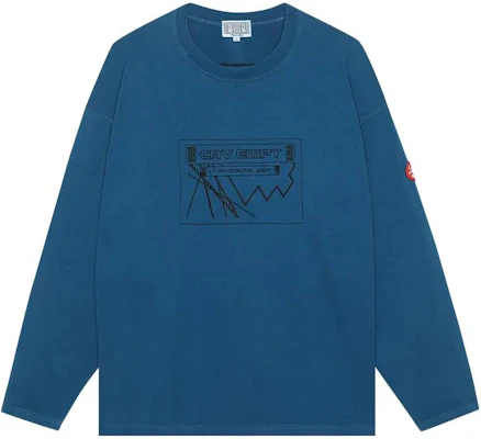 Cav Empt SS23 藍色字母圖案男士寬鬆長袖休閒上衣 CES23LT04-NAVY Buy Cav Empt SS23 藍色字母圖案男士寬鬆長袖休閒上衣 CES23LT04-NAVY