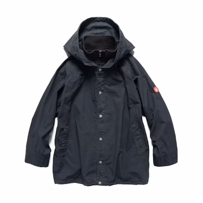 Cav Empt SS23 Charcoal Grey Embroidered Badge Hooded Jacket CES22JK13