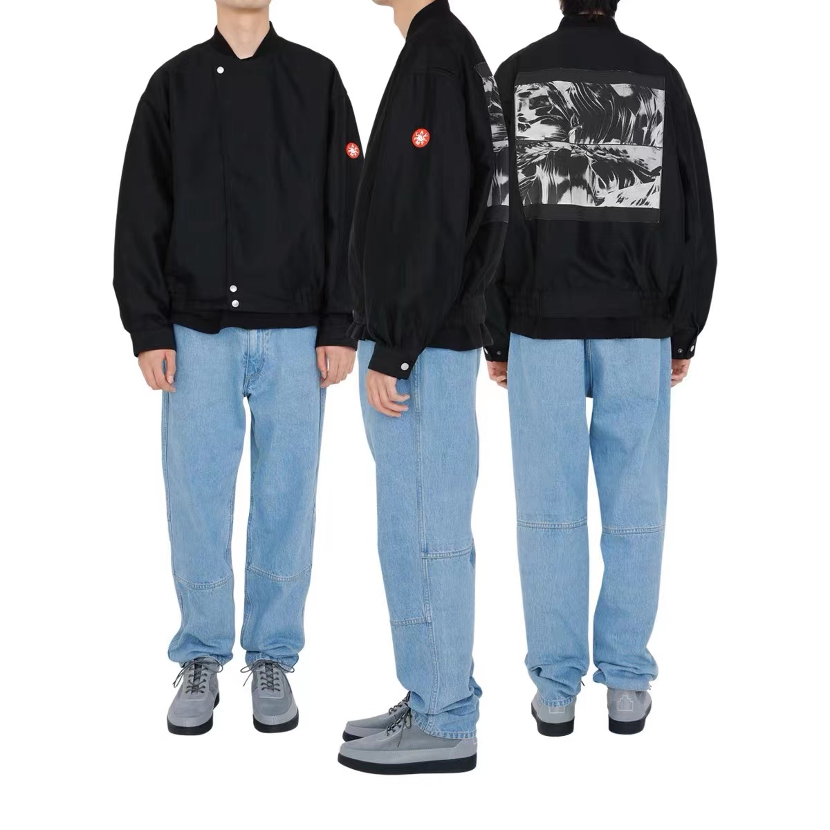 Sizing Cav Empt SS23 黑色抽象拼布外套 男女同款夾克. CES23JK15-001