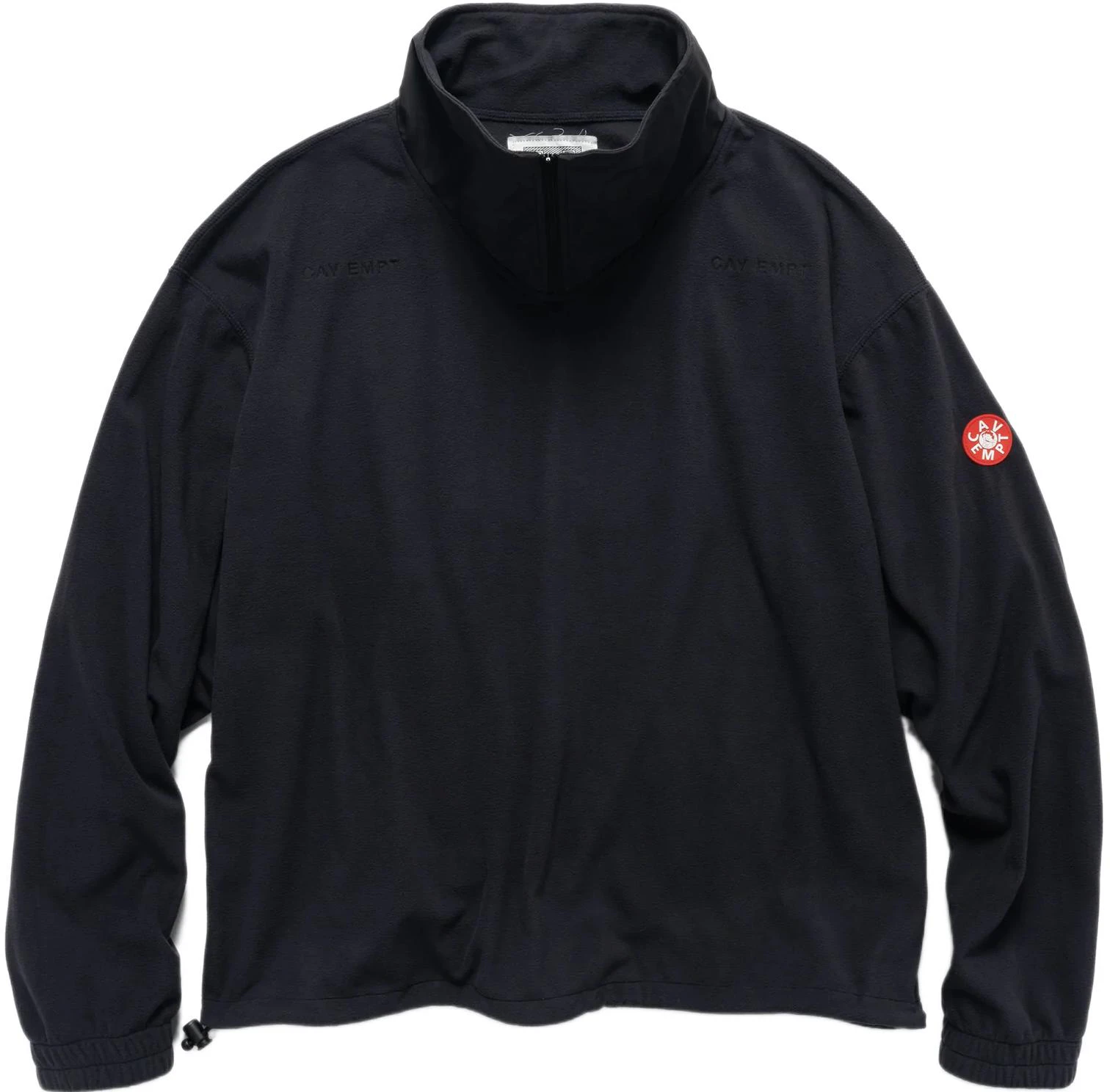 cav-empt-ss-23-half-zip-high-neck-sweatshirt-black-pullover-ces-22-cs-24