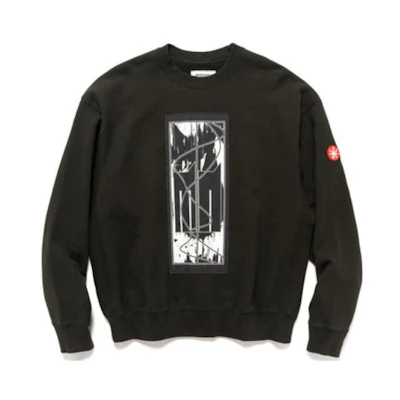 Cav Empt SS23 Logo Print Long-Sleeve Crewneck Sweatshirt Black () CES23CS02