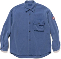 Order Cav Empt SS23 男款海軍藍長袖襯衫帶胸袋。 CES22SH02