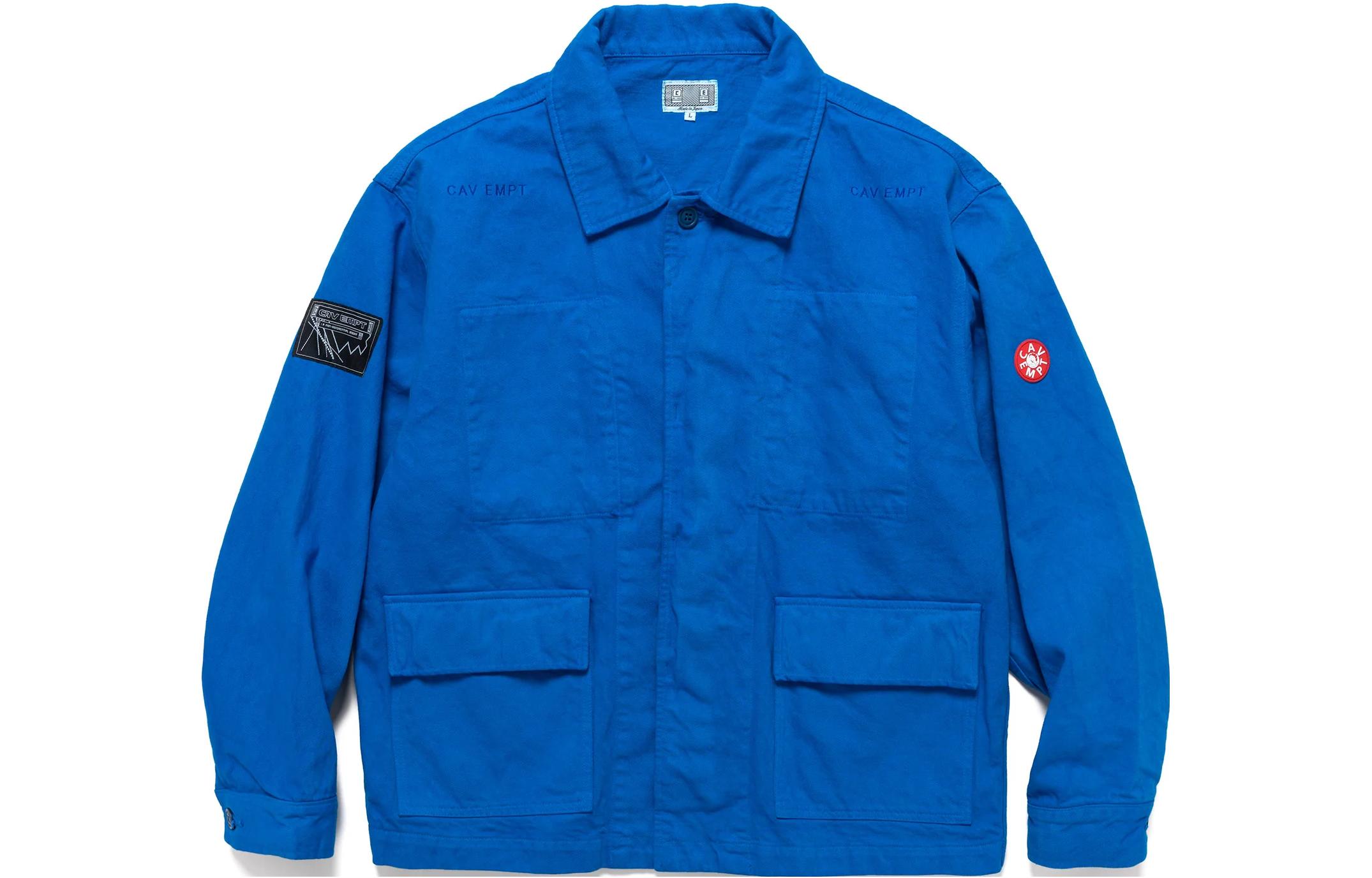 Cav Empt SS23 Plain Pocket Button Jacket Blue CES23JK20
