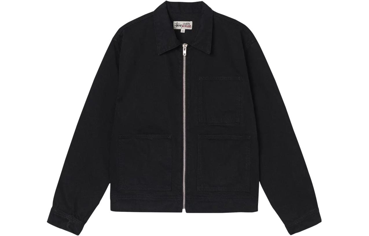 Cav Empt SS23 Solid Color Zip-Up Jacket Black CES22JK10