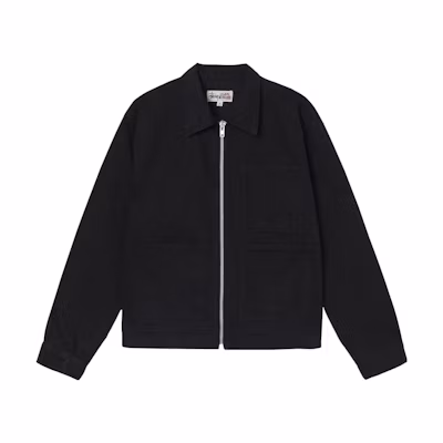 Cav Empt SS23 Solid Color Zip-Up Jacket Black CES22JK10