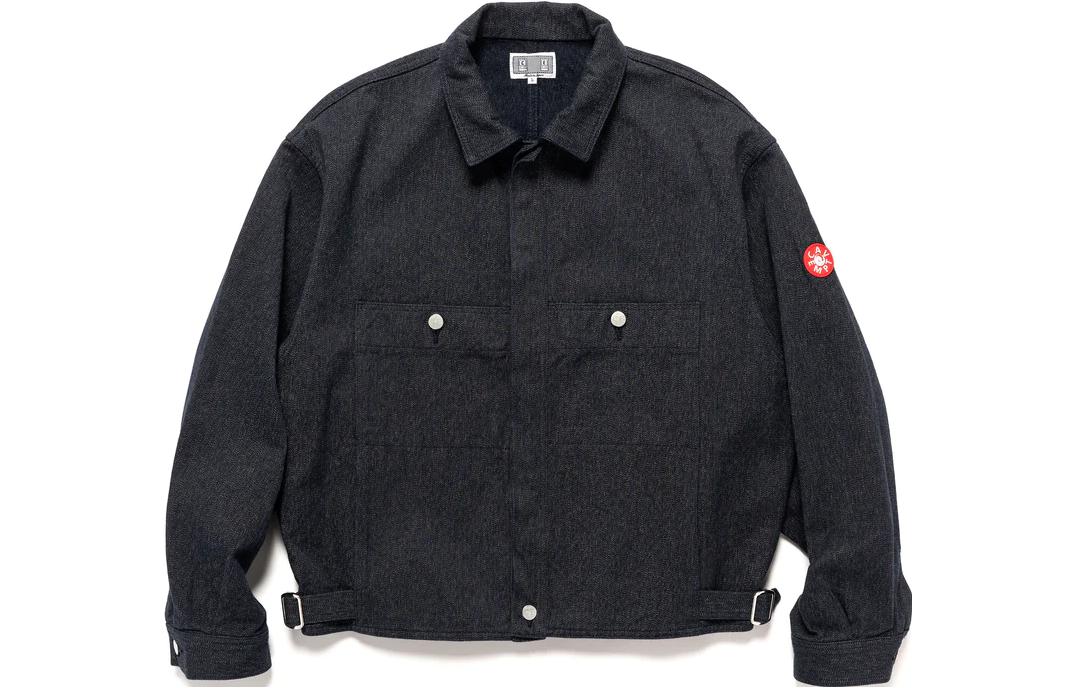 Cav Empt SS23 Solid Pocket Collar Jacket Gray Long Sleeve CES23JK18