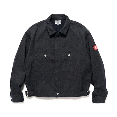Cav Empt SS23 Solid Pocket Collar Jacket Gray Long Sleeve CES23JK18