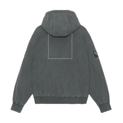 Cav Empt SS23 Washed Loose-Fit Hoodie Charcoal Black A29700