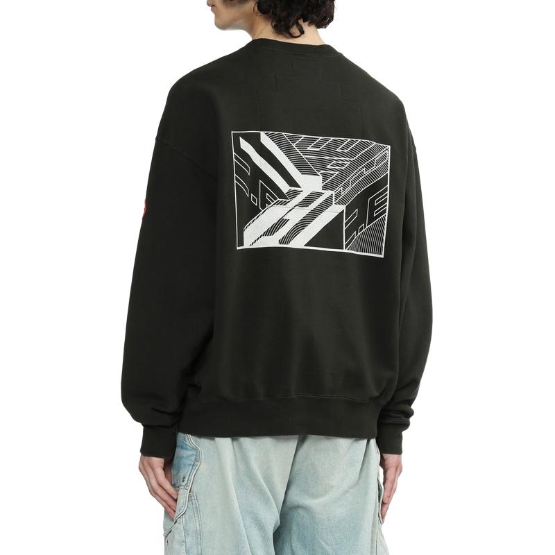 Purchase Cav Empt SS24 黑色宽松版印花圆领卫衣 25CS08MM