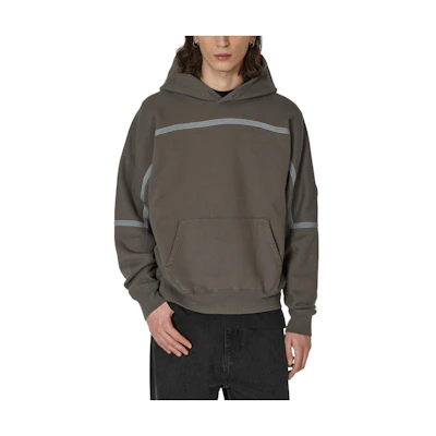 Cav Empt SS24 Charcoal Embroidered Logo Hoodie Pullover CES24CS07-001