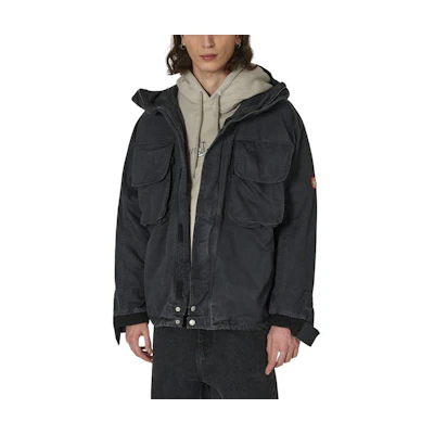 Cav Empt SS24 Charcoal Hoodie Zip-Up Casual Jacket CES24JK06-001