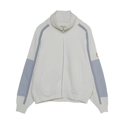 Cav Empt Taped Panel Zip Sweat High Neck Jacket Beige Unisex Colorblock. CES17CS11