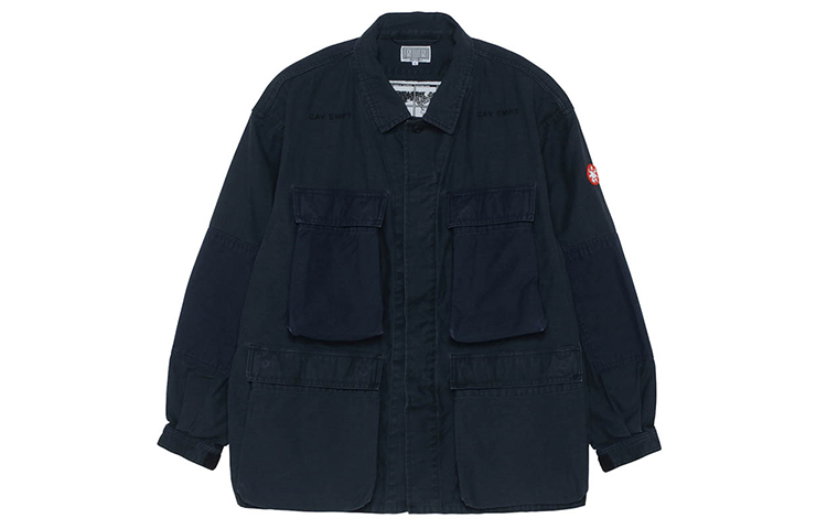 Cav Empt Unisex Black Loose Fit Four Pocket Jacket CES18JK15