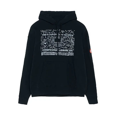 Cav Empt Unisex Black Oversized Pullover Sweatshirt CES18CS11
