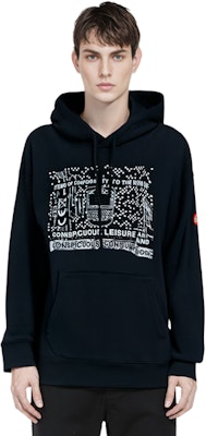 Cav Empt Unisex Black Oversized Pullover Sweatshirt CES18CS11 Details for Cav Empt Unisex Black Oversized Pullover Sweatshirt CES18CS11