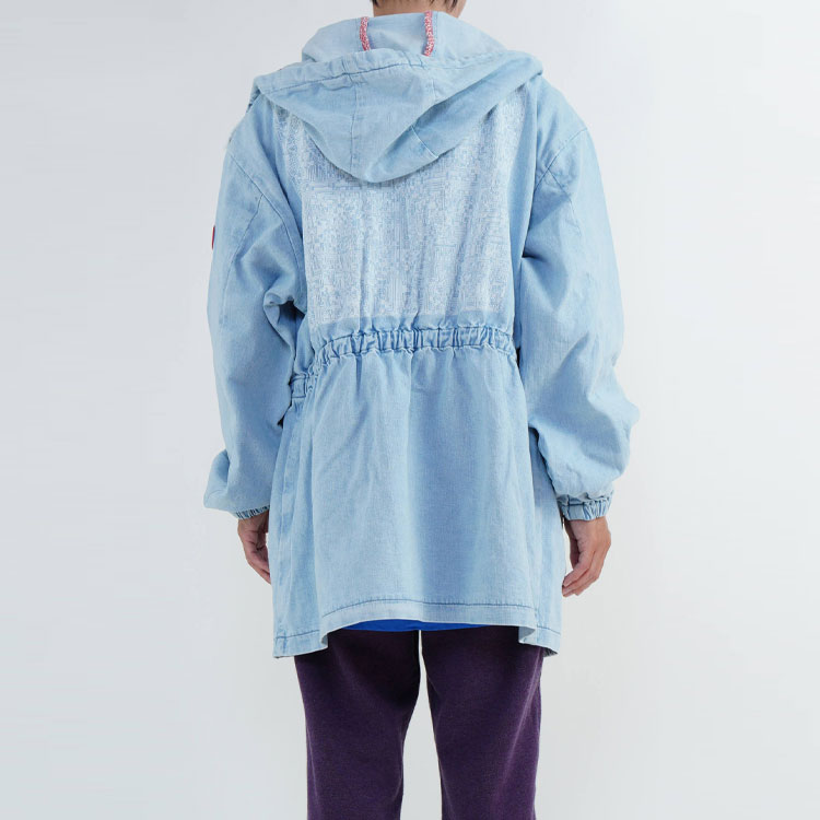 Purchase 캡엠트 유니섹스 블루 데님 후드 재킷 웨이스트 스트랩. CES16JK18-01