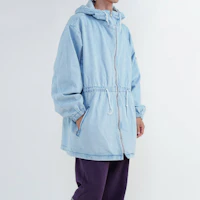 Details for Cav Empt 男女同款藍色連帽牛仔外套附腰部抽繩調節。 CES16JK18-01