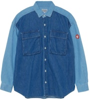 Cav Empt Unisex Denim Shirt in Blue CES18SH01 Cav Empt Unisex Denim Shirt in Blue CES18SH01