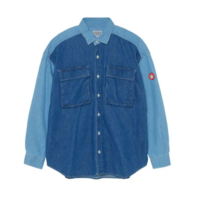 Cav Empt Unisex Denim Shirt in Blue CES18SH01